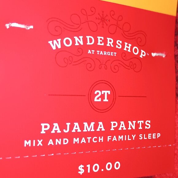 NEW Wondershop Toddler/Big Boy Red Buffalo Check Microfleece Pajama Pants - Picture 9 of 9